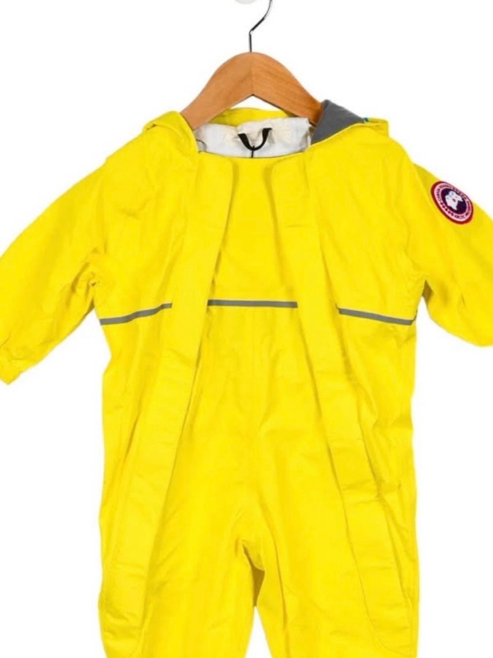 Canada Goose Bright Yellow Infant Snowsuit with Logo Patch